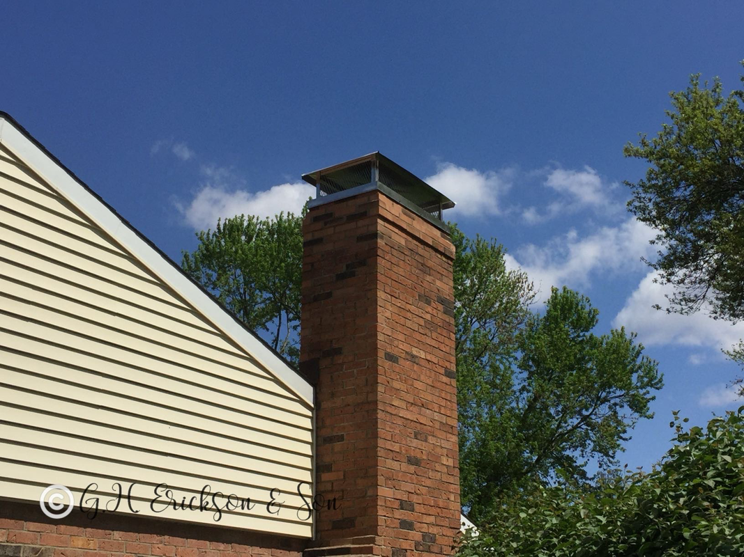 chimney repair brown brick 